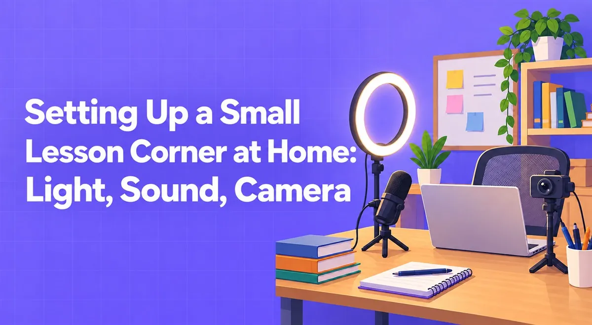 Setting Up a Small Lesson Corner at Home: Light, Sound, Camera