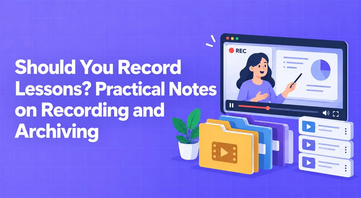 Should You Record Lessons? Practical Notes on Recording and Archiving